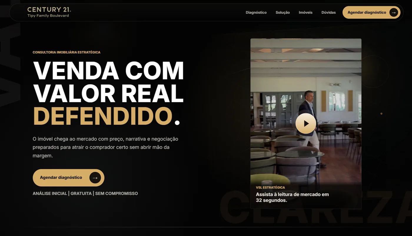 Hero da landing page de Alexandre Veríssimo