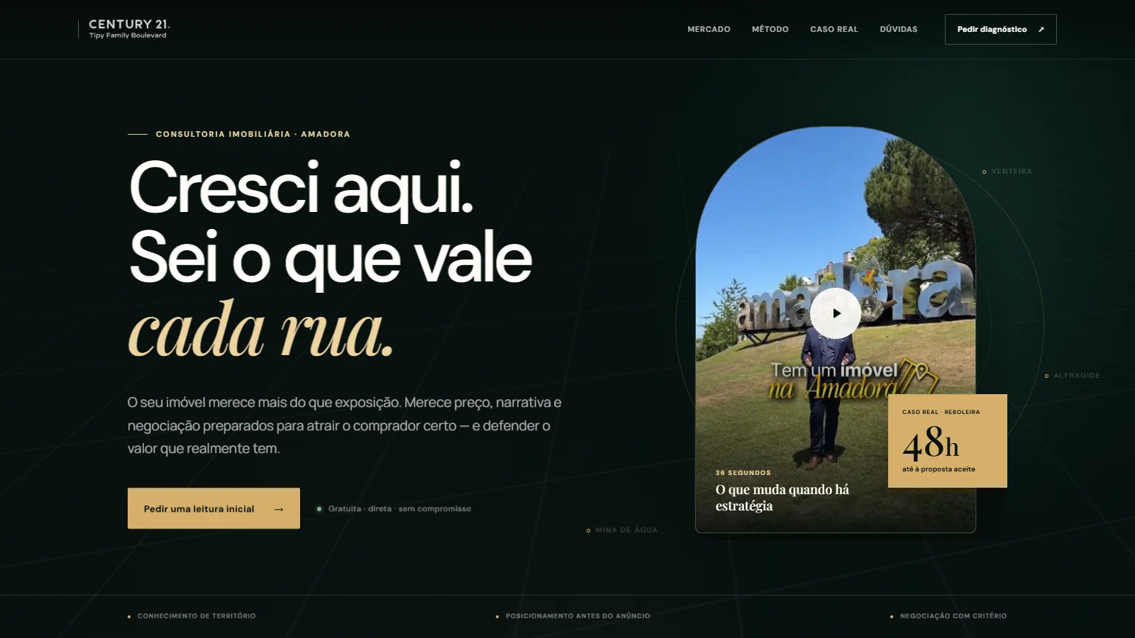 Hero da landing page Amadora