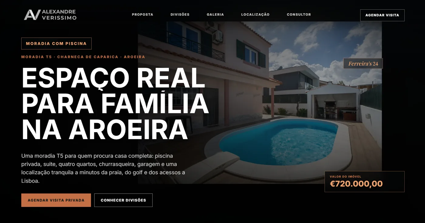 Hero da landing page Ferreiras 24