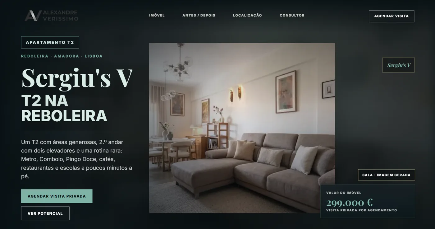 Hero da landing page Sergius V